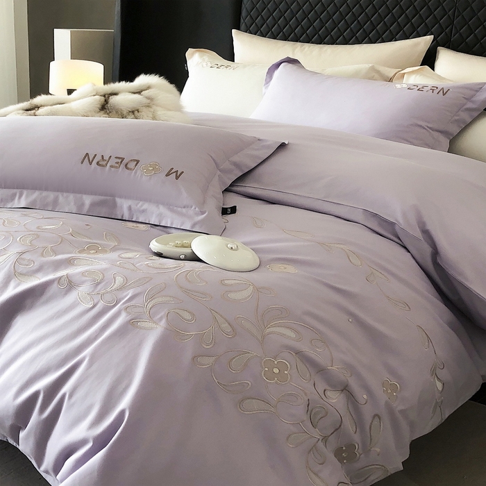 91家纺网 家纺一手货源 找家纺 2024春夏优雅刺绣—阿露莎 阿露莎紫