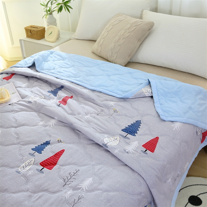 91家纺网 家纺一手货源 找家纺 爱派 2024直播爆款印花水洗棉夏被夏凉被空调被被子被芯 许愿树