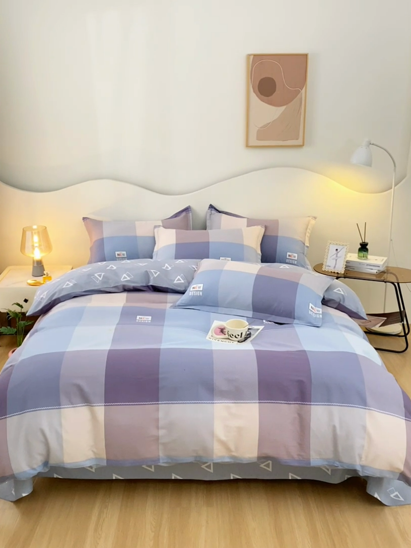 91家纺网 家纺一手货源 找家纺 珂博家纺 2024新款轻柔感全棉印花单品四件套系列-单枕套 蓝调爵士