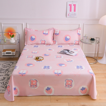 91家纺网 家纺一手货源 找家纺 （总）仟网汇 2024新款全棉翠竹棉老粗布凉席三件套单床笠单床单一字绣