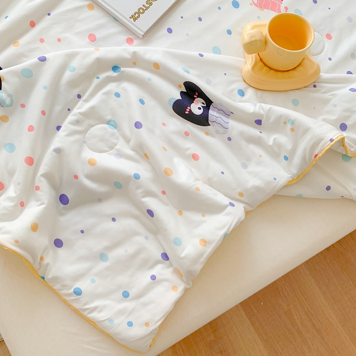 91家纺网 家纺一手货源 找家纺 澳萝拉 2024新款A类针织印花夏被 奇趣豆