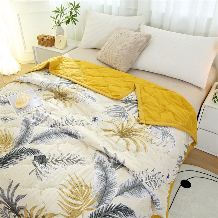 91家纺网 家纺一手货源 找家纺 爱派 2024直播爆款印花水洗棉夏被夏凉被空调被被子被芯 丛林密语