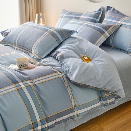 珂博家纺 2024新款轻柔感全棉印花纯棉四件套 月光岩石