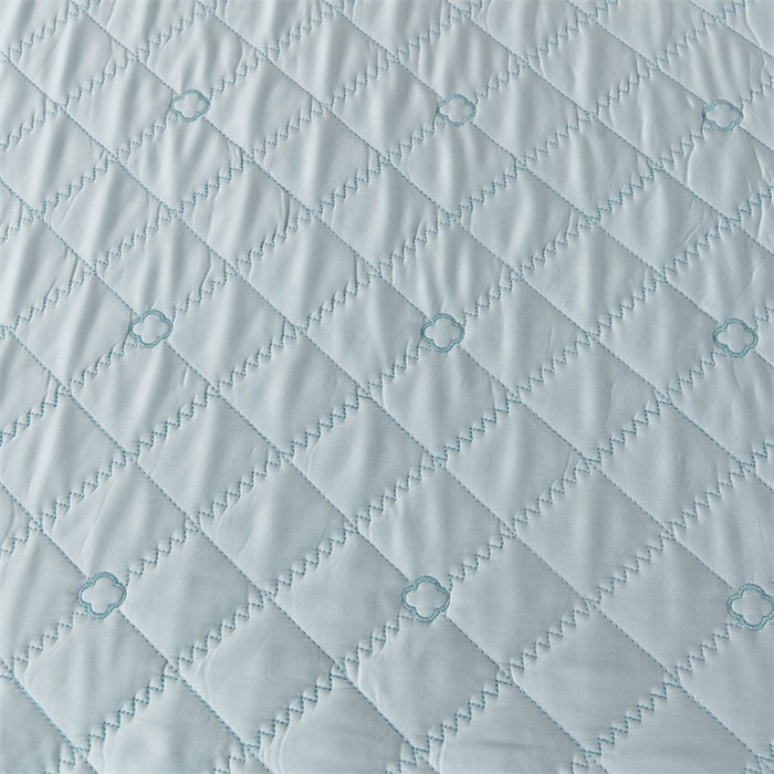 91家纺网 家纺一手货源 找家纺 OL家纺 2024新款单品天丝纯色床笠 浅蓝