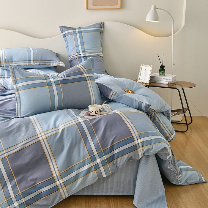 91家纺网 家纺一手货源 找家纺 珂博家纺 2024新款轻柔感全棉印花纯棉四件套 月光岩石