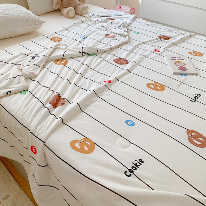 91家纺网 家纺一手货源 找家纺 澳萝拉 2024新款A类针织印花夏被 趣多多