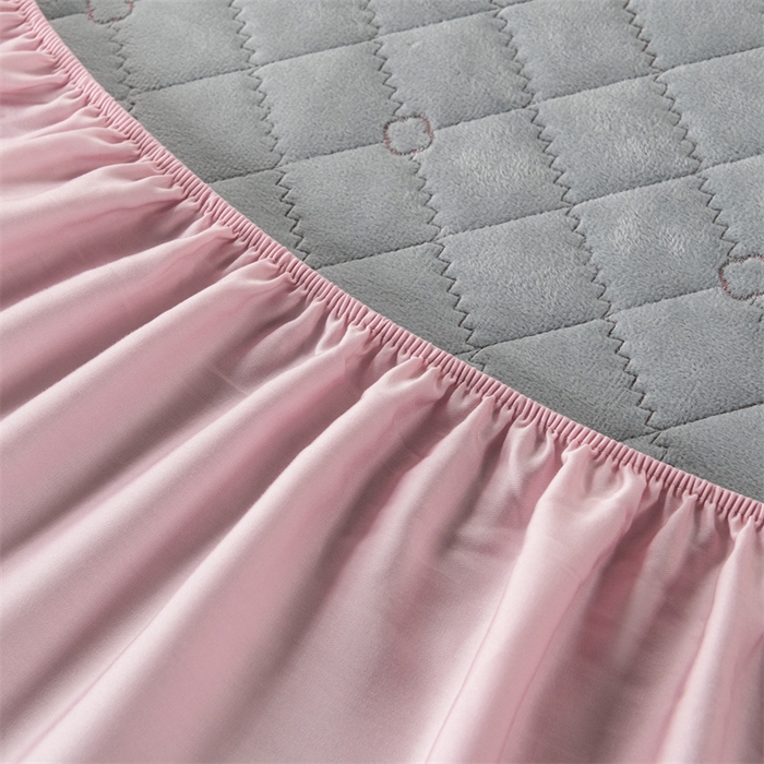 91家纺网 家纺一手货源 找家纺 OL家纺 2024新款单品天丝纯色床笠 粉色