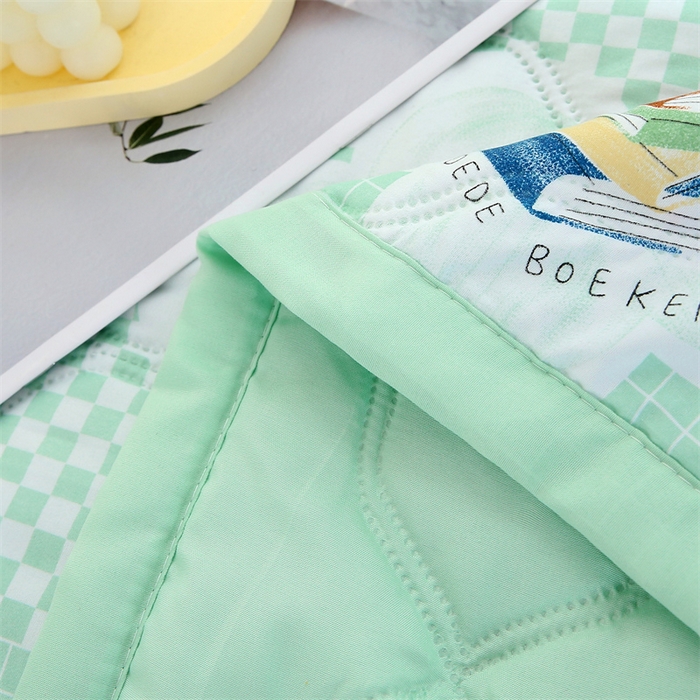 91家纺网 家纺一手货源 找家纺 爱派 2024直播爆款印花水洗棉夏被夏凉被空调被被子被芯 清凉夏日