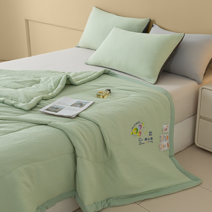 91家纺网 家纺一手货源 找家纺 （总）梦初语 2024新款泡泡棉解压小气囊夏被