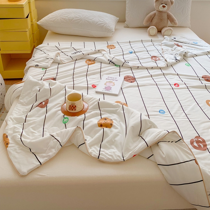 91家纺网 家纺一手货源 找家纺 澳萝拉 2024新款A类针织印花夏被 趣多多