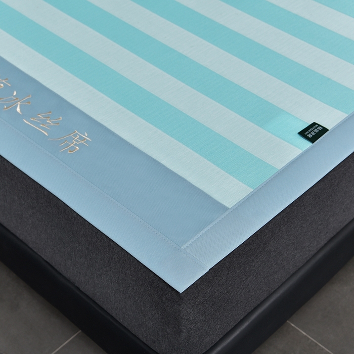 91家纺网 家纺一手货源 找家纺 （总）简一 2024新款A类经典条纹抗菌冰丝席