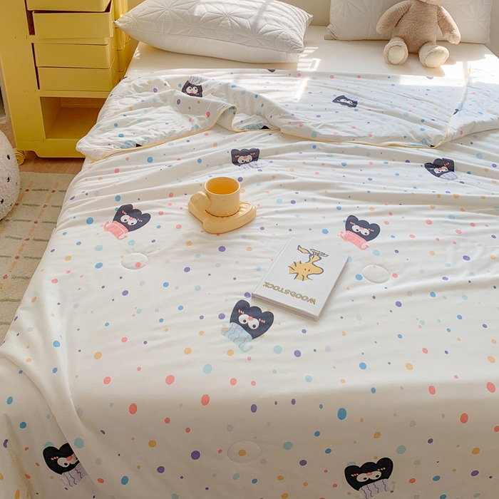 91家纺网 家纺一手货源 找家纺 澳萝拉 2024新款A类针织印花夏被 奇趣豆