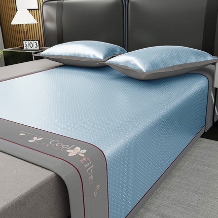 91家纺网 家纺一手货源 找家纺 （总）小牛席业 2024新款A满天星枫叶凉感冰丝席（凉感系列）凉席藤席冰藤席冰丝席竹席乳胶席乳胶凉席凉感豆豆席