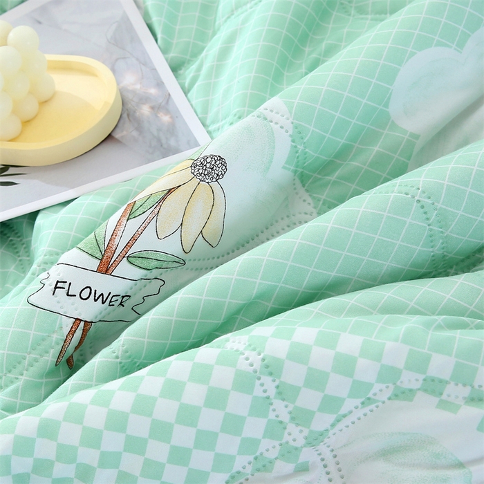 91家纺网 家纺一手货源 找家纺 爱派 2024直播爆款印花水洗棉夏被夏凉被空调被被子被芯 清凉夏日