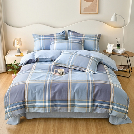 珂博家纺 2024新款轻柔感全棉印花单全棉被套 月光岩石