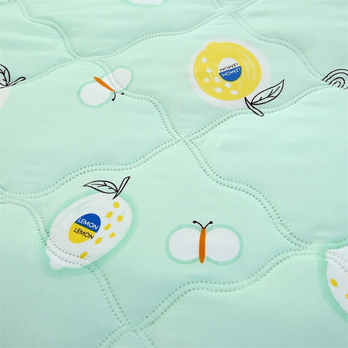 91家纺网 家纺一手货源 找家纺 爱派 2024直播爆款印花水洗棉夏被夏凉被空调被被子被芯 夏日柠檬