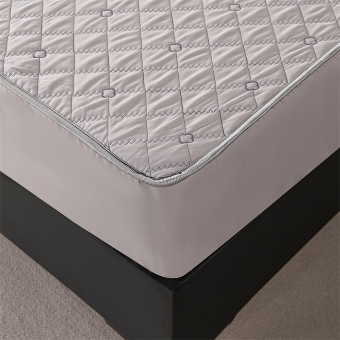 91家纺网 家纺一手货源 找家纺 OL家纺 2024新款单品天丝纯色床笠 浅灰