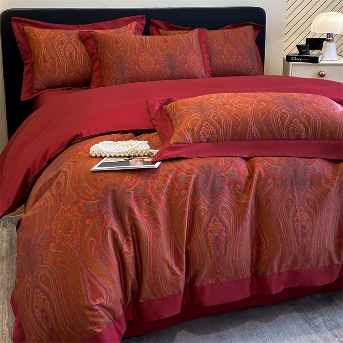 91家纺网 家纺一手货源 找家纺 蓝米卡夫 2024新品-A类100支全棉活性数码拼角款-艾芙琳系列 奥克兰