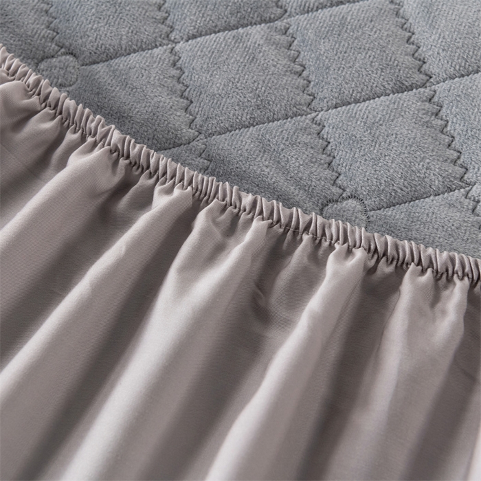 91家纺网 家纺一手货源 找家纺 OL家纺 2024新款单品天丝纯色床笠 浅灰