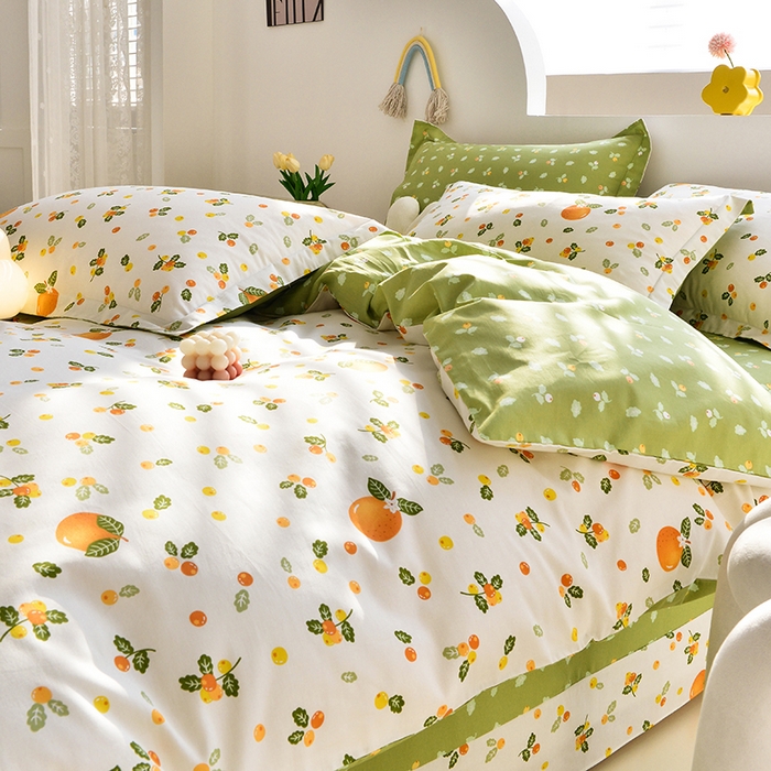 91家纺网 家纺一手货源 找家纺 登登 2024新款直播爆款清新风纯棉全棉三四件套 春日旅途