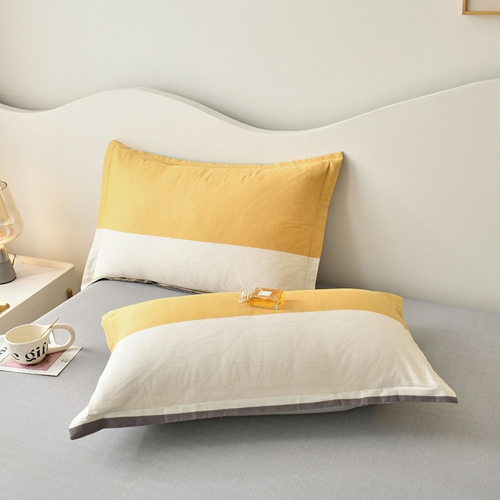 91家纺网 家纺一手货源 找家纺 珂博家纺 2024新款轻柔感全棉印花单品四件套系列-单枕套 泰晤士灰