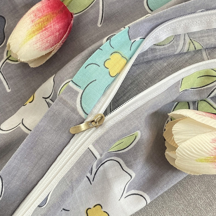 91家纺网 家纺一手货源 找家纺 珂博家纺 2024新款轻柔感全棉印花单品四件套系列-单床单单床笠 蓝色庄园