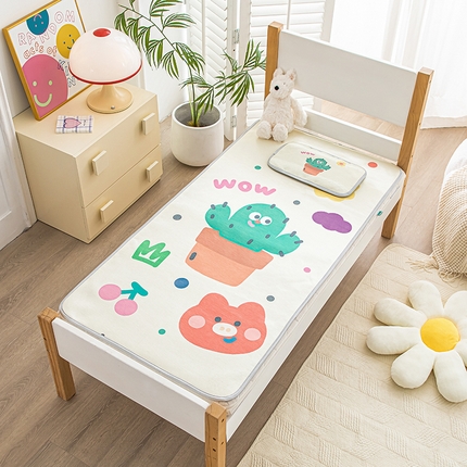 91家纺网 家纺一手货源 找家纺 （总）欣品希家纺 2024新款A类冰丝印花儿童凉席三件套