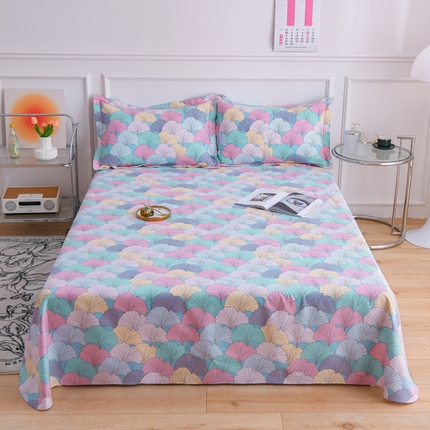 91家纺网 家纺一手货源 找家纺 （总）仟网汇 2024新款全棉翠竹棉老粗布凉席三件套单床笠单床单一字绣