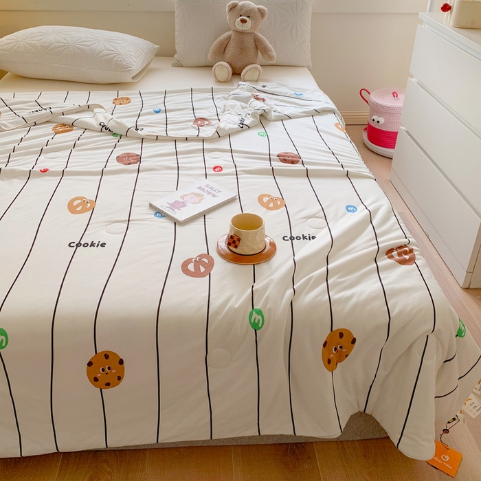 91家纺网 家纺一手货源 找家纺 澳萝拉 2024新款A类针织印花夏被 趣多多