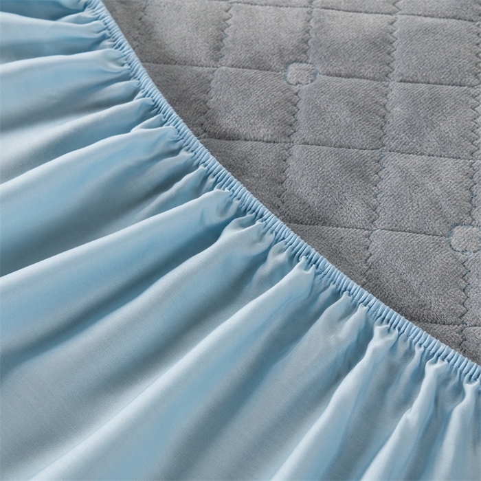 91家纺网 家纺一手货源 找家纺 OL家纺 2024新款单品天丝纯色床笠 天蓝