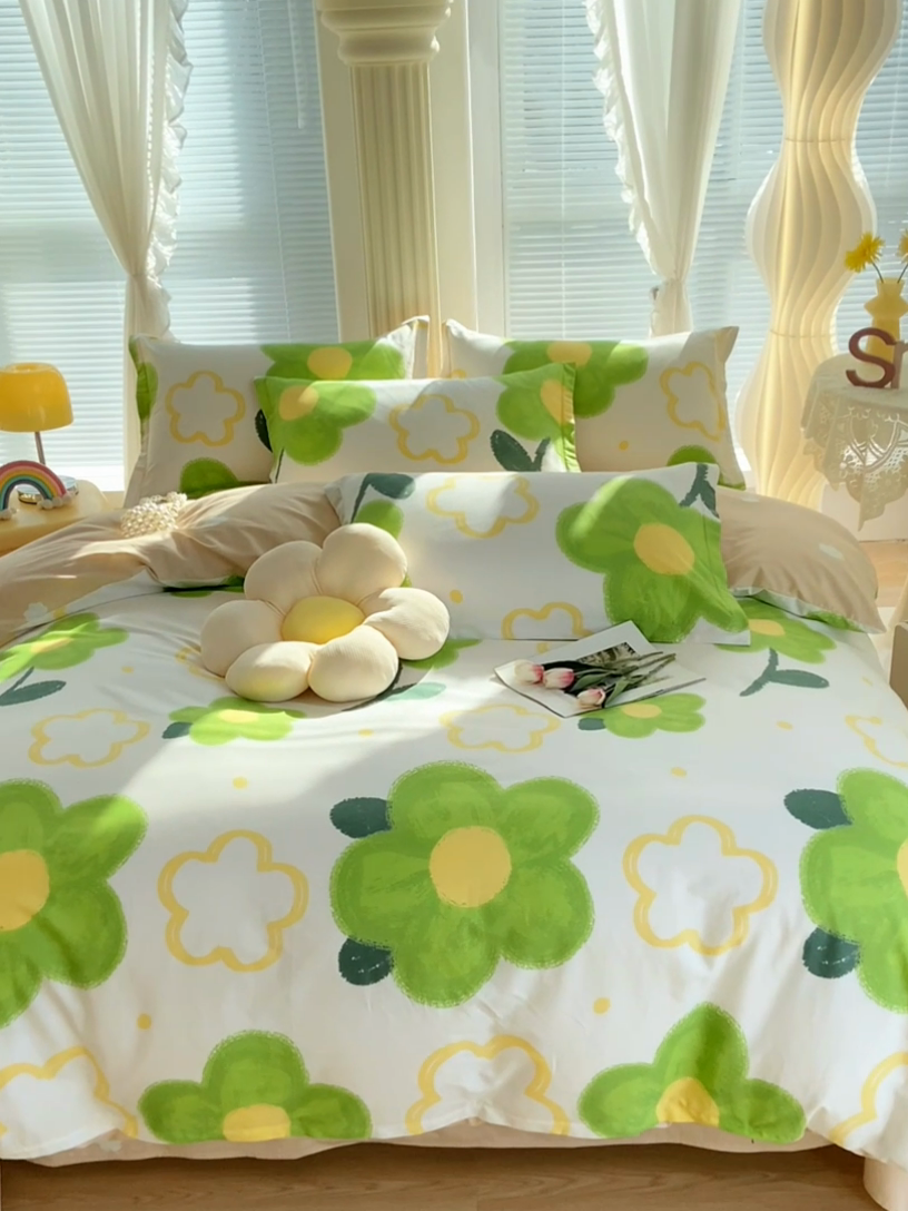 91家纺网 家纺一手货源 找家纺 珂博家纺 2024新款轻柔感全棉印花单品四件套系列-单枕套 春色满园