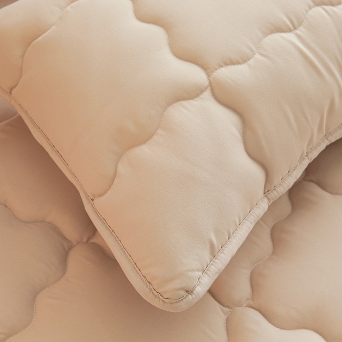 91家纺网 家纺一手货源 找家纺 喜居 2024新款A类水洗棉TPU防水床笠 美梦-奶咖 防水款