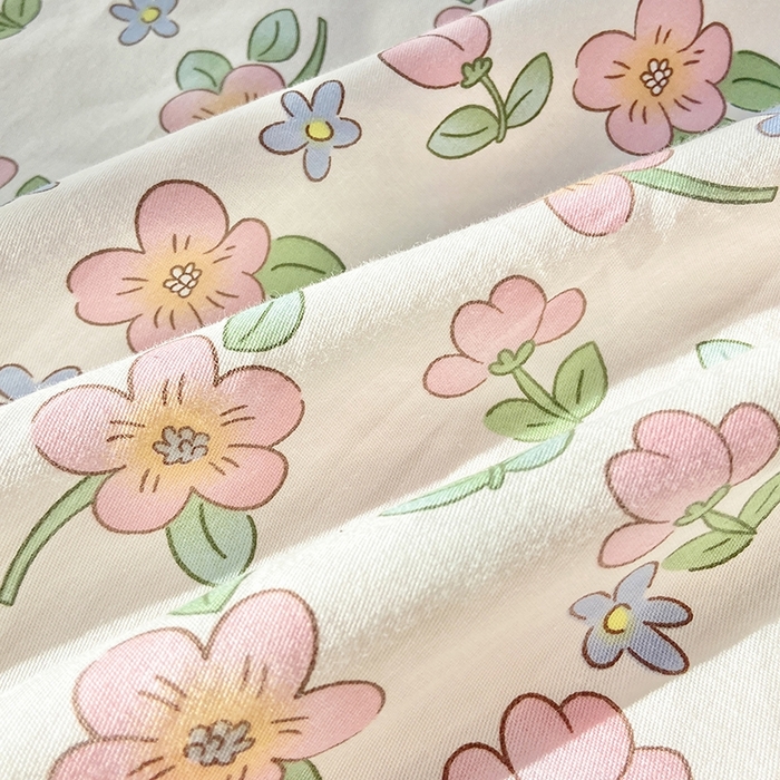 91家纺网 家纺一手货源 找家纺 珂博家纺 2024新款轻柔感全棉印花纯棉四件套 世外桃源