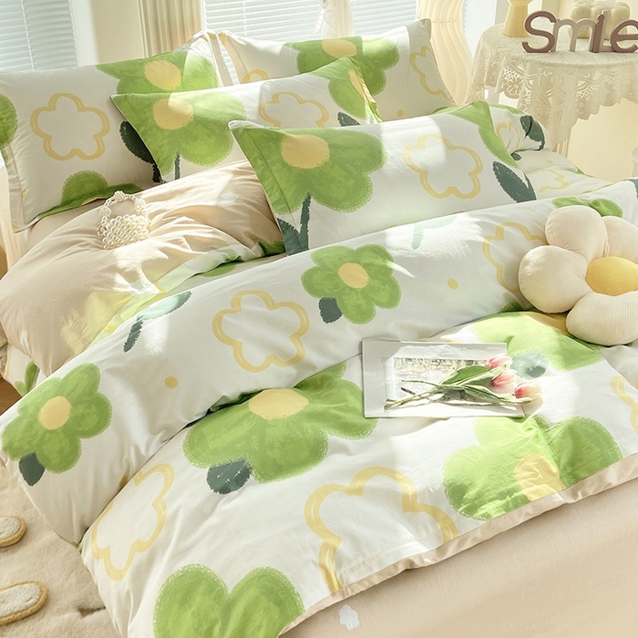 91家纺网 家纺一手货源 找家纺 珂博家纺 2024新款轻柔感全棉印花单全棉被套 春色满园