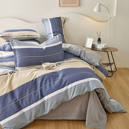 珂博家纺 2024新款轻柔感全棉印花单品四件套系列-单床单单床笠 永恒之夜