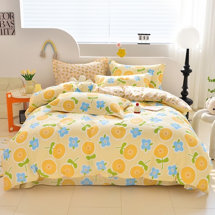 91家纺网 家纺一手货源 找家纺 （总）登登 2024新款直播爆款清新风纯棉全棉三四件套