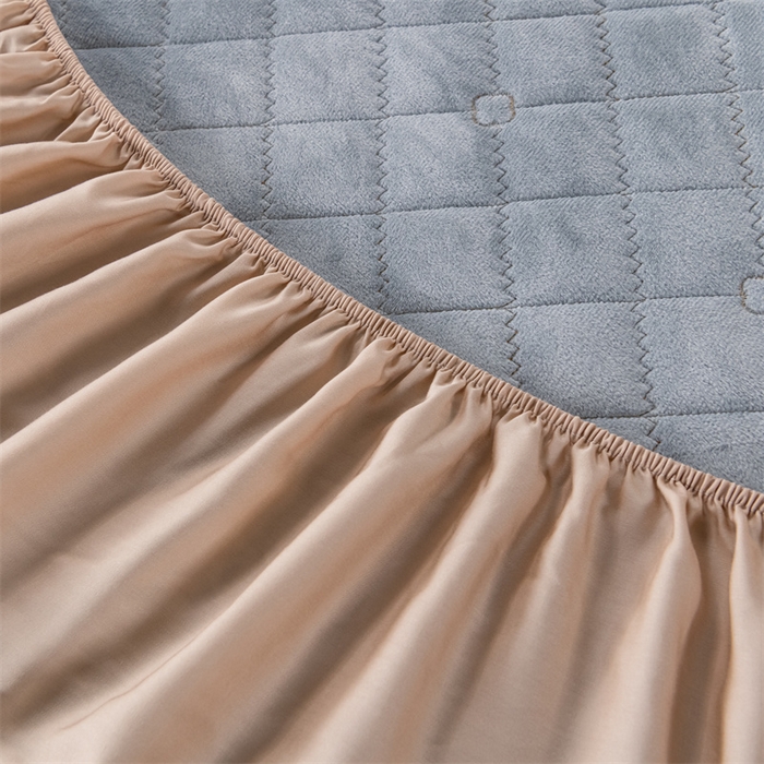 91家纺网 家纺一手货源 找家纺 OL家纺 2024新款单品天丝纯色床笠 驼色