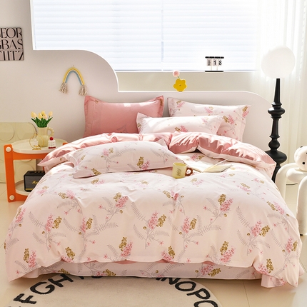 91家纺网 家纺一手货源 找家纺 （总）登登 2024新款直播爆款清新风纯棉全棉三四件套