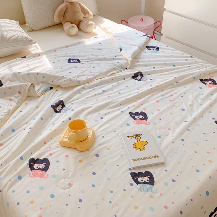 91家纺网 家纺一手货源 找家纺 澳萝拉 2024新款A类针织印花夏被 奇趣豆