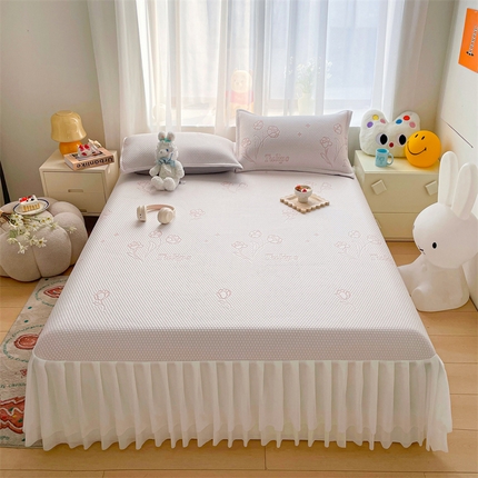 91家纺网 家纺一手货源 找家纺 （总）兄弟坊 2024新款韩版PE冰豆豆床裙款凉席