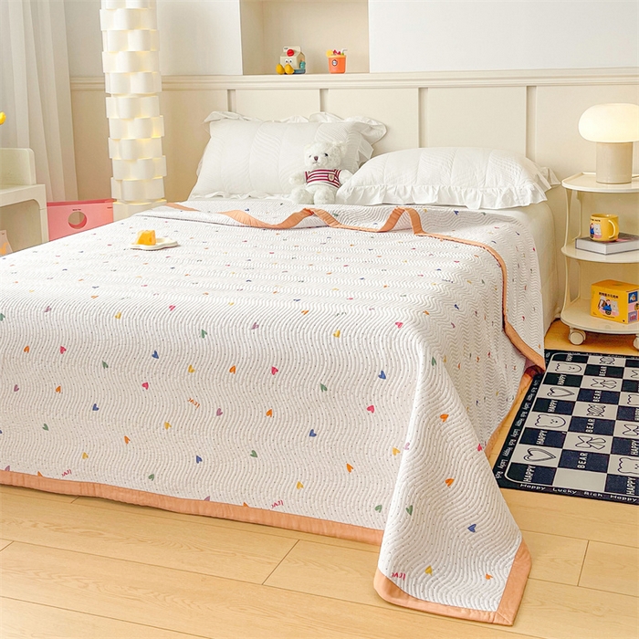 91家纺网 家纺一手货源 找家纺 OL家纺 2024新款单品天丝双面直角床盖 七彩星空