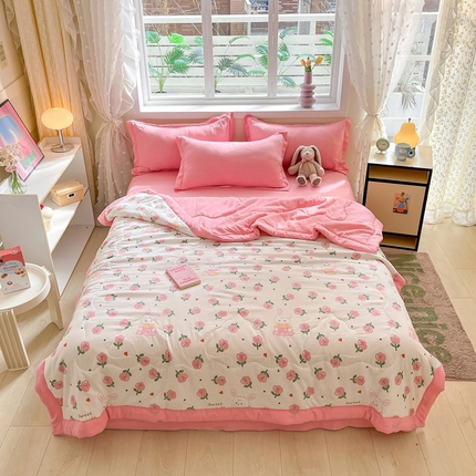 91家纺网 家纺一手货源 找家纺 （总）U被 2025新款水洗双层纱夏凉被子被芯