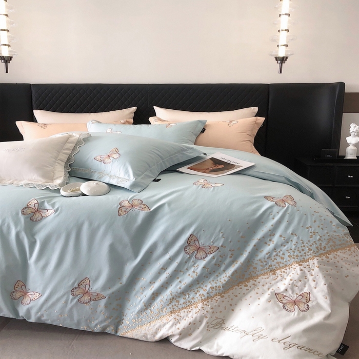 91家纺网 家纺一手货源 找家纺 2024春夏优雅刺绣—蝴蝶莎拉 蝴蝶莎拉绿