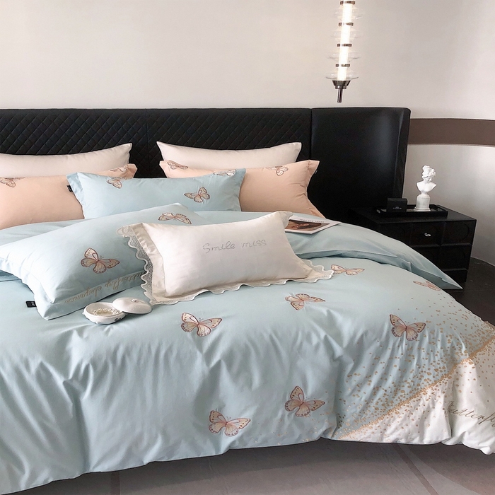 91家纺网 家纺一手货源 找家纺 2024春夏优雅刺绣—蝴蝶莎拉 蝴蝶莎拉绿