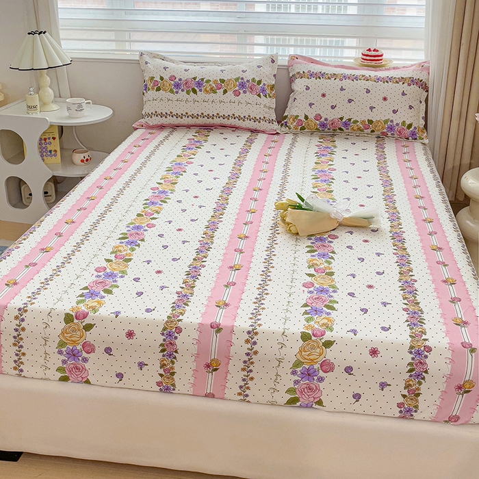 91家纺网 家纺一手货源 找家纺 好亿来家纺 2025新款亲肤磨毛单层床笠 晨慕间