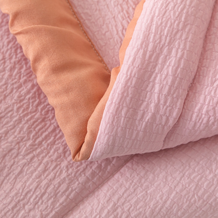 91家纺网 家纺一手货源 找家纺 梦初语 2024新款泡泡棉解压小气囊夏被 粉色