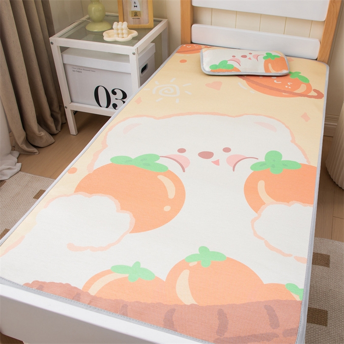 91家纺网 家纺一手货源 找家纺 欣品希家纺 2024新款A类冰丝印花儿童凉席三件套 大白熊