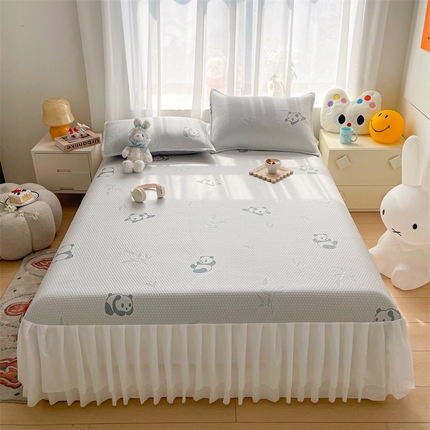 91家纺网 家纺一手货源 找家纺 （总）兄弟坊 2024新款韩版PE冰豆豆床裙款凉席