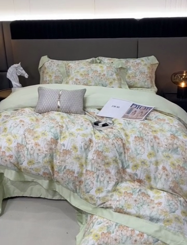 91家纺网 家纺一手货源 找家纺 OL家纺 2024新款天丝四件套 童梦森林