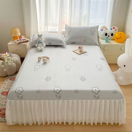 91家纺网 家纺一手货源 找家纺 （总）兄弟坊 2024新款韩版PE冰豆豆床裙款凉席